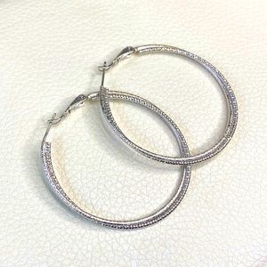 925 Silver spiral hoop earrings hoops